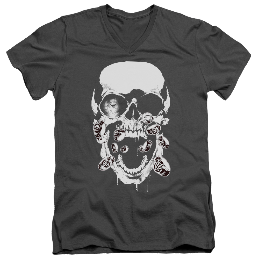 Green Lantern Black Lantern Skull - Men's V-Neck T-Shirt Men's V-Neck T-Shirt Green Lantern