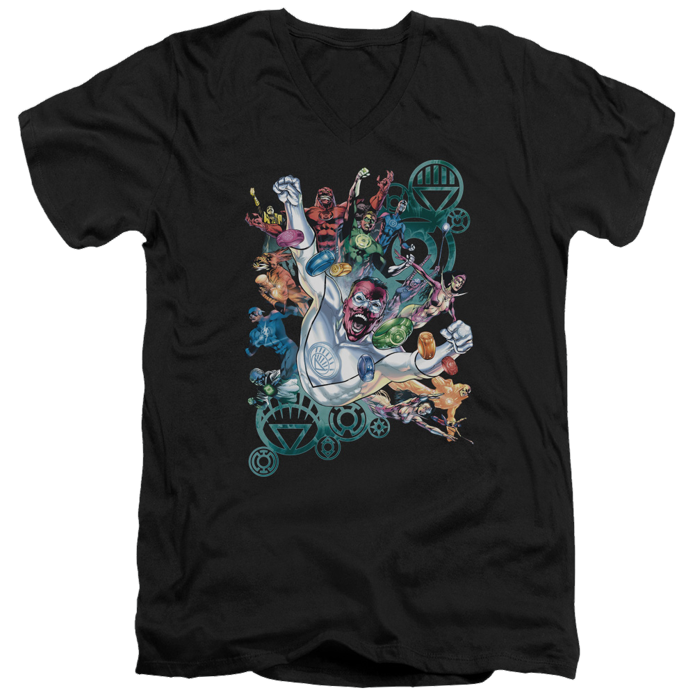 Green Lantern Lanterns Unite - Men's V-Neck T-Shirt Men's V-Neck T-Shirt Green Lantern