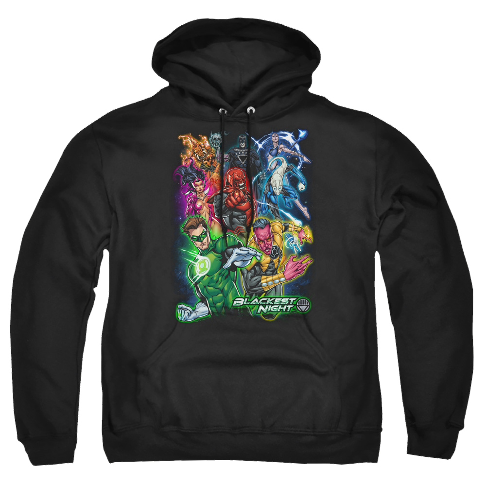 Green Lantern Blackest Group - Pullover Hoodie Pullover Hoodie Green Lantern