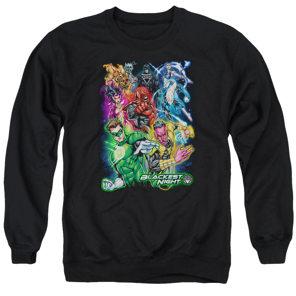 Green Lantern Blackest Group - Men's Crewneck Sweatshirt Men's Crewneck Sweatshirt Green Lantern