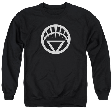 Black men's crewneck sweatshirt with Green Lantern White Emblem graphic