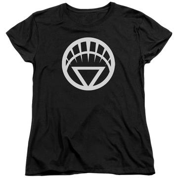 Black women's t-shirt with Green Lantern White Emblem graphic