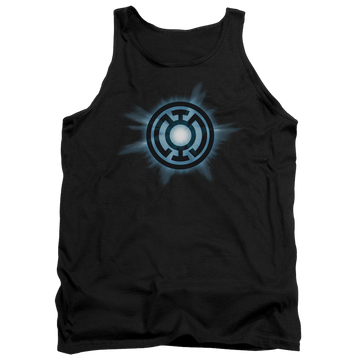 Black men's tank with Green Lantern Blue Glow graphic