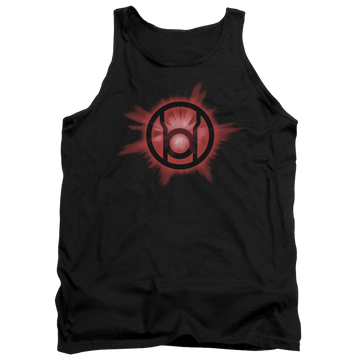 Black men's tank with Green Lantern Red Glow graphic
