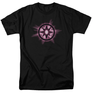 Black men's regular fit t-shirt with Green Lantern Sapphire Glow graphic