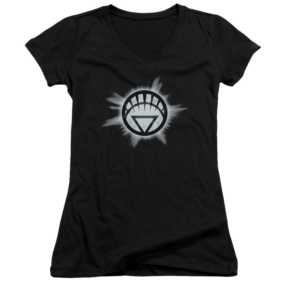 Green Lantern White Glow - Juniors V-Neck T-Shirt Juniors V-Neck T-Shirt Green Lantern