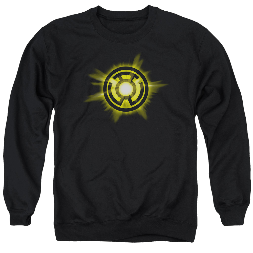 Green Lantern Yellow Glow - Men's Crewneck Sweatshirt Men's Crewneck Sweatshirt Green Lantern