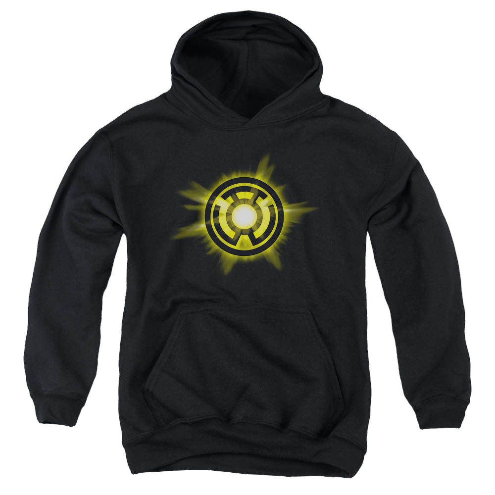 Green Lantern Yellow Glow - Youth Hoodie Youth Hoodie (Ages 8-12) Green Lantern