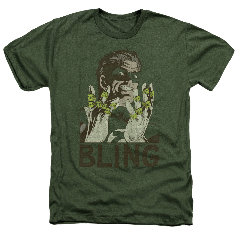 Green Lantern Bling Bling - Men's Heather T-Shirt Men's Heather T-Shirt Green Lantern
