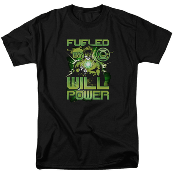 Black men's regular fit t-shirt with Green Lantern Fueled graphic