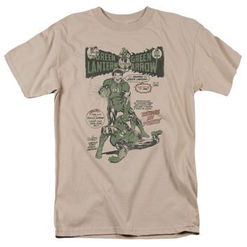 Sand men's regular fit t-shirt with Green Lantern Beware My Power graphic