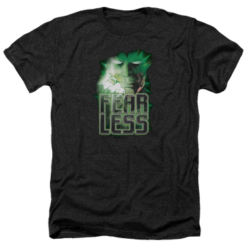 Charcoal men's heather t-shirt with Green Lantern Fearless graphic