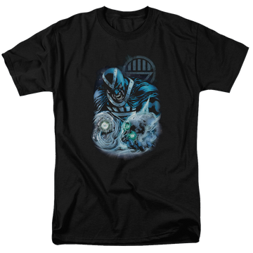 Black men's regular fit t-shirt with Green Lantern Blackhand graphic