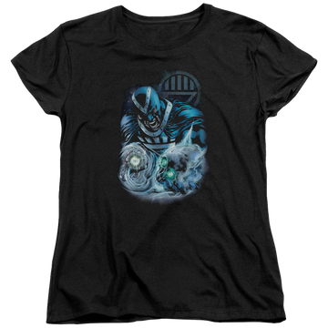 Black women's t-shirt with Green Lantern Blackhand graphic