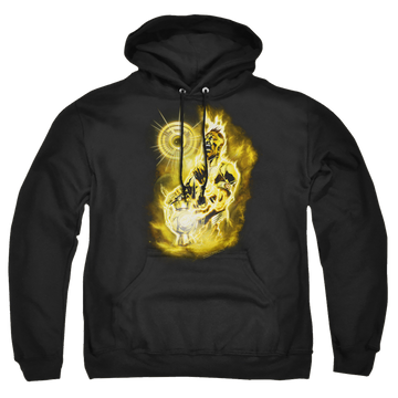 Black pullover hoodie with Green Lantern Sinestro Nebula graphic