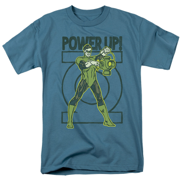 Slate men's regular fit t-shirt with Green Lantern Power Up graphic