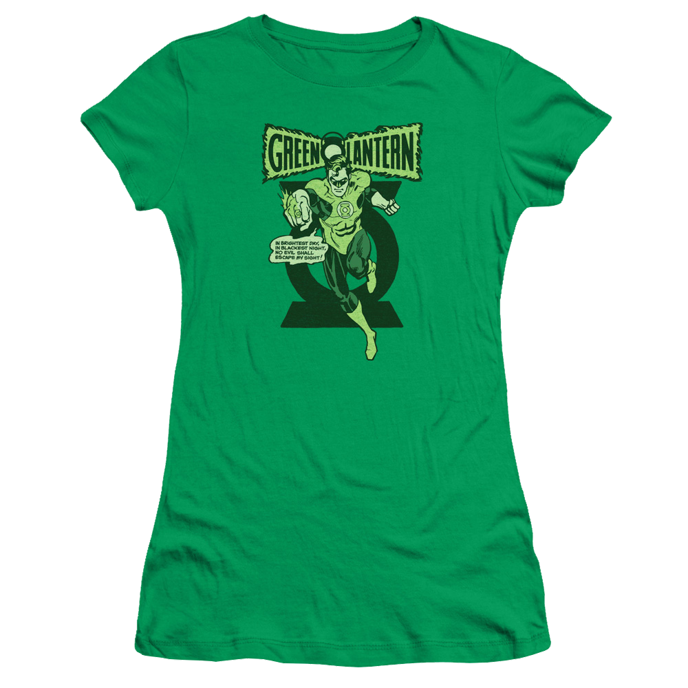 Green Lantern Retro Oath - Juniors T-Shirt Juniors T-Shirt Green Lantern