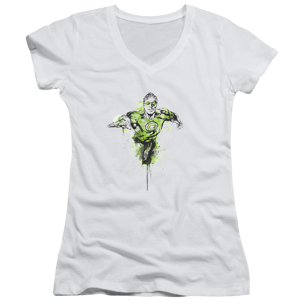 Green Lantern Inked - Juniors V-Neck T-Shirt Juniors V-Neck T-Shirt Green Lantern