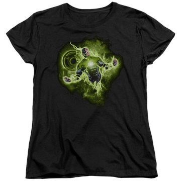 Black women's t-shirt with Green Lantern Lantern Nebula graphic