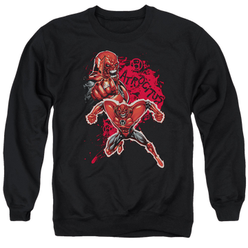 Black men's crewneck sweatshirt with Green Lantern Atrocitus graphic