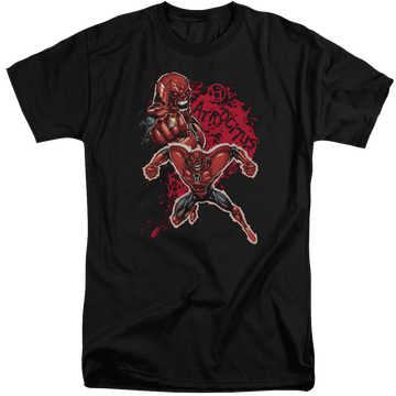 Black men's tall fit t-shirt with Green Lantern Atrocitus graphic