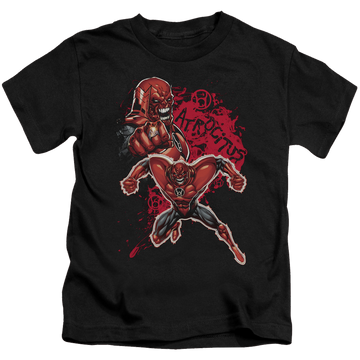 Black kid's t-shirt for ages 4 to 7 with Green Lantern Atrocitus graphic
