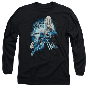 Black men's long sleeve t-shirt with Green Lantern Saint Walker graphic
