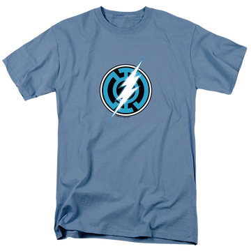 Carolina blue men's regular fit t-shirt with Green Lantern Blue Lantern Flash graphic