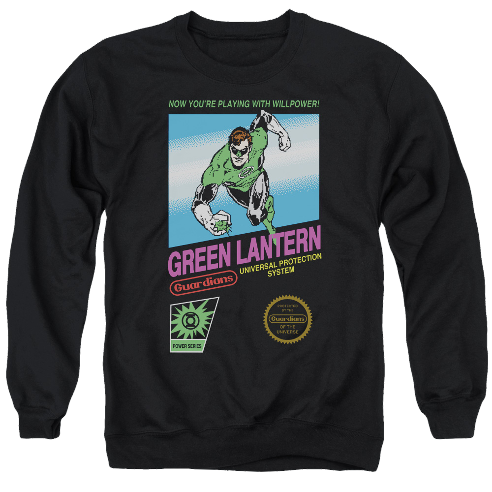 Green Lantern Box Art - Men's Crewneck Sweatshirt Men's Crewneck Sweatshirt Green Lantern