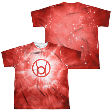 Green Lantern Red Energy youth all-over print t-shirt for ages 8 to 12