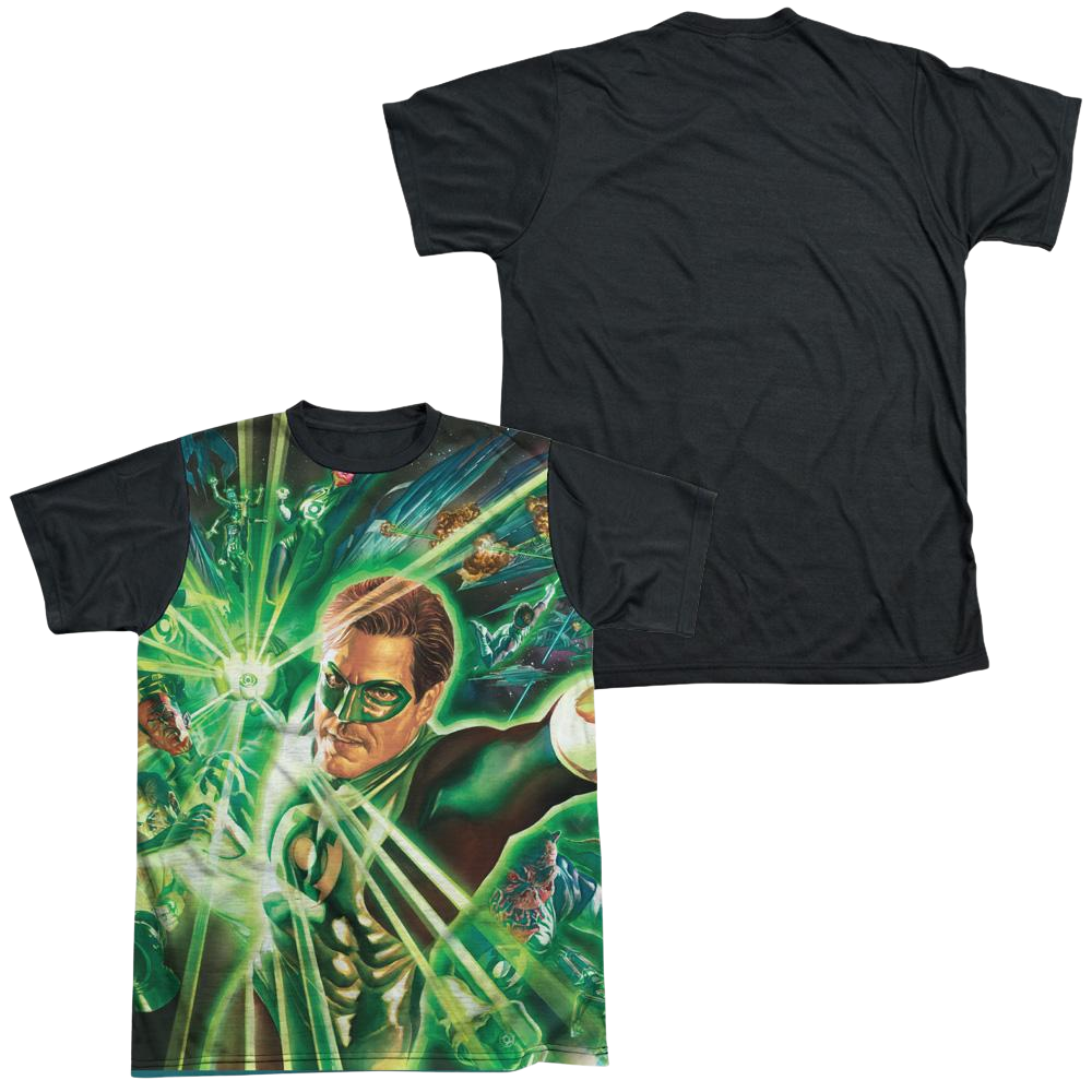 Green Lantern Lantern Burst - Men's Black Back T-Shirt Men's Black Back T-Shirt Green Lantern