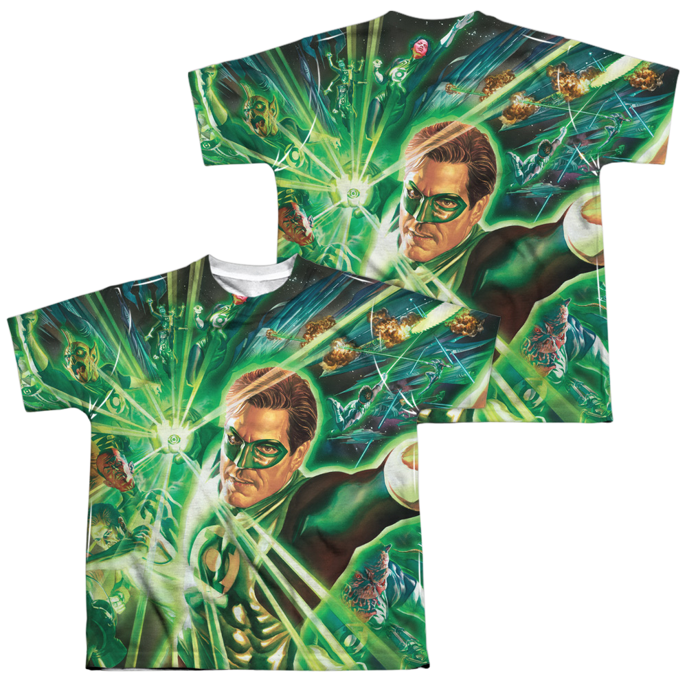 Green Lantern Lantern Burst - Youth All-Over Print T-Shirt Youth All-Over Print T-Shirt (Ages 8-12) Green Lantern