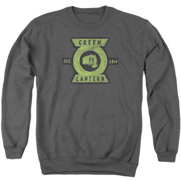 Charcoal men's crewneck sweatshirt with Green Lantern Section graphic
