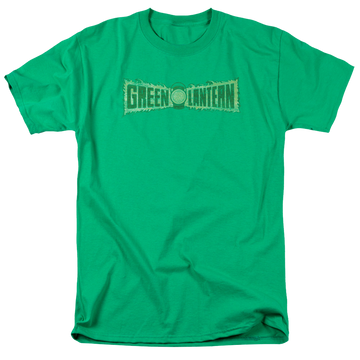 Kelly green men's regular fit t-shirt with Green Lantern Flame Logo graphic