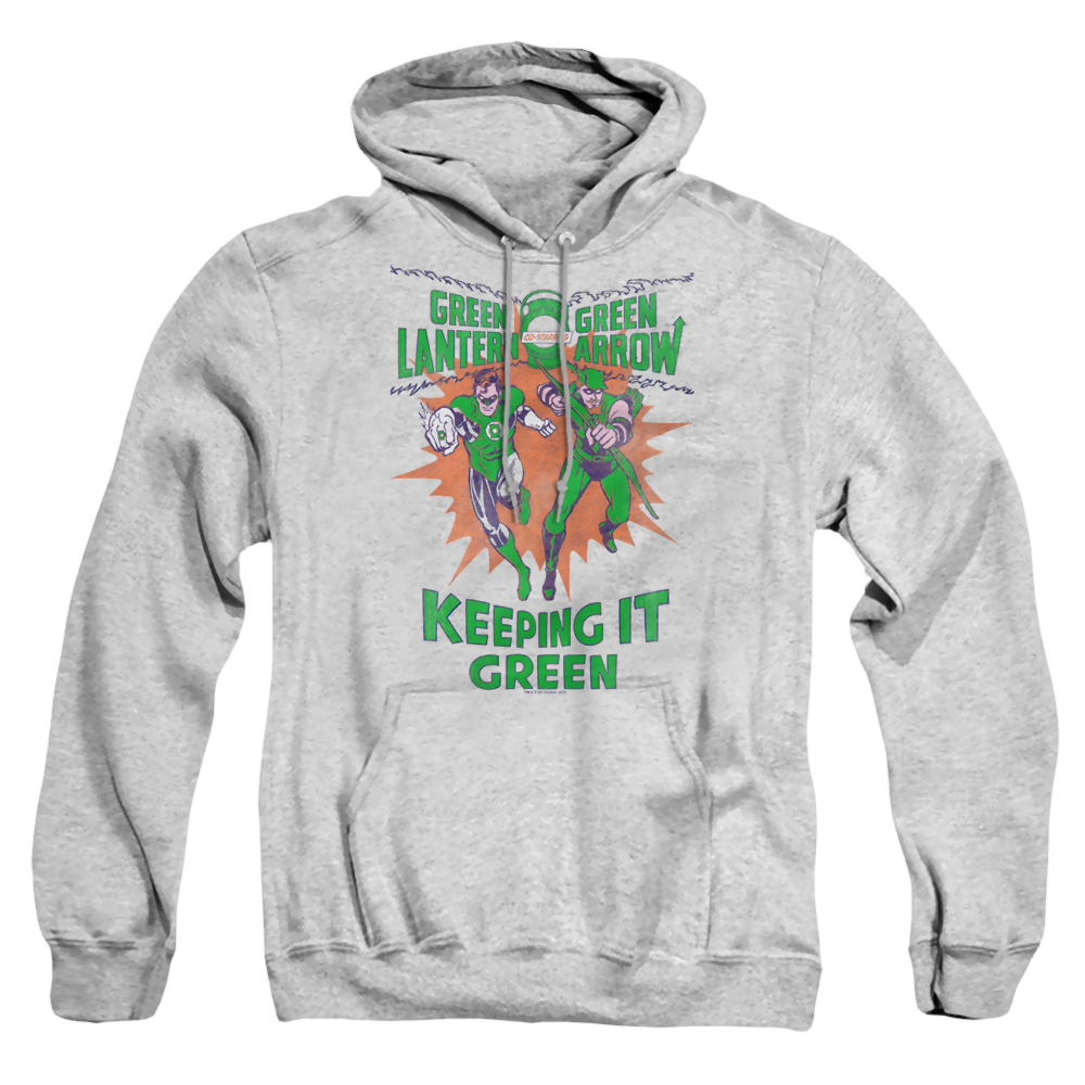 Green Lantern Keeping It Green - Pullover Hoodie Pullover Hoodie Green Lantern