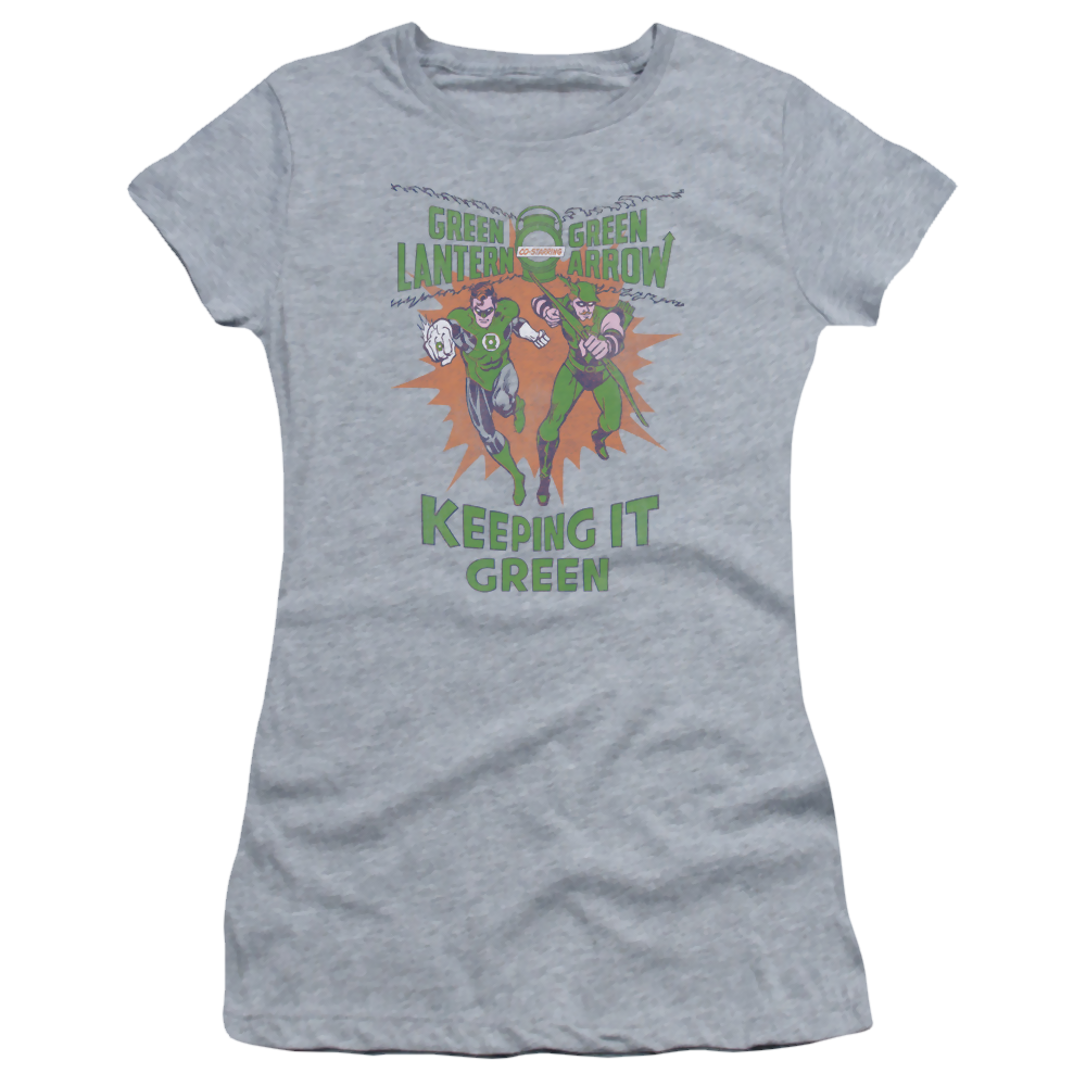 Green Lantern Keeping It Green - Juniors T-Shirt Juniors T-Shirt Green Lantern