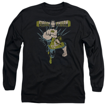 Black men's long sleeve t-shirt with Green Lantern Powerful graphic
