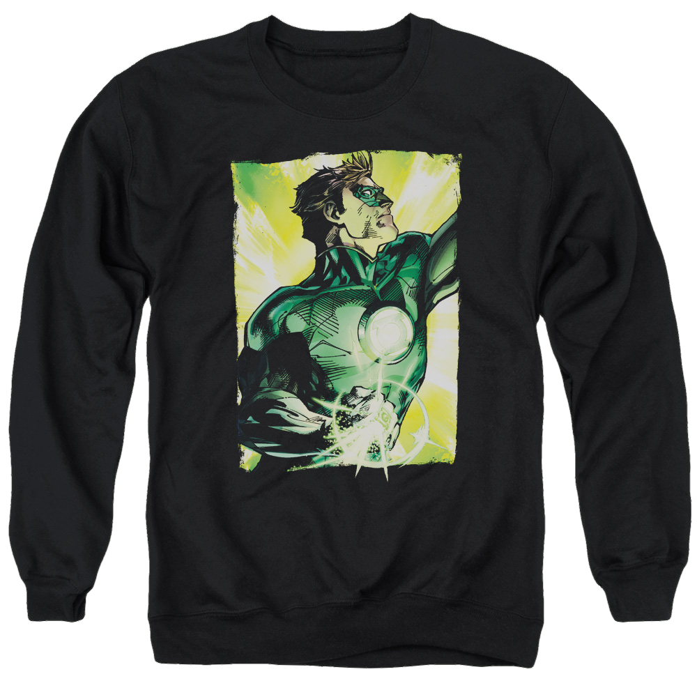 Green Lantern Up Up - Men's Crewneck Sweatshirt Men's Crewneck Sweatshirt Green Lantern