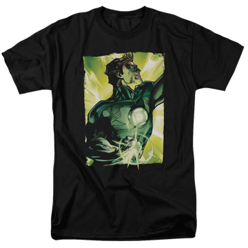 Black men's regular fit t-shirt with Green Lantern Up graphic
