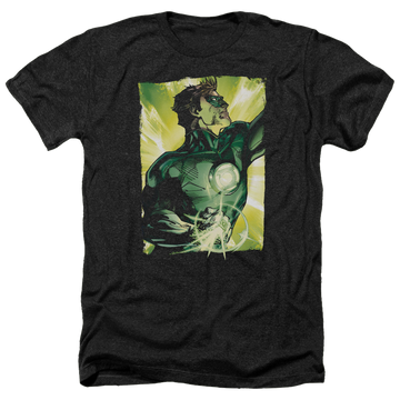 Charcoal men's heather t-shirt with Green Lantern Up graphic