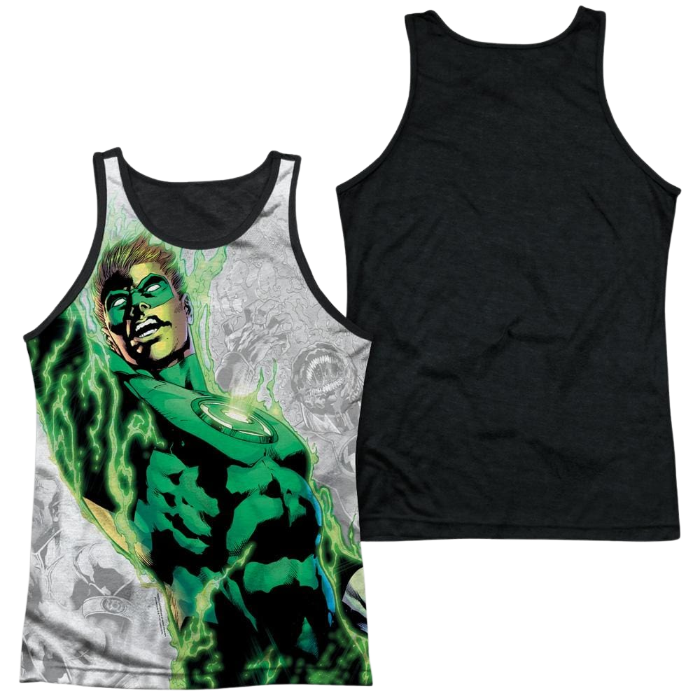 Green Lantern Light Em Up Men's Black Back Tank Men's Black Back Tank Green Lantern