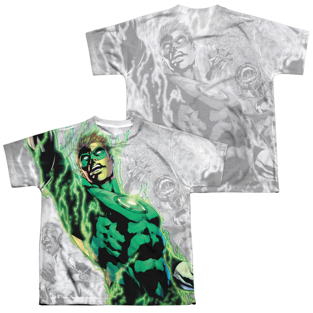 Green Lantern Light Em Up (Front/Back) - Youth All-Over Print T-Shirt Youth All-Over Print T-Shirt (Ages 8-12) Green Lantern