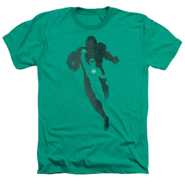 Kelly green men's heather t-shirt with Green Lantern DC Comics Lantern Knockout graphic