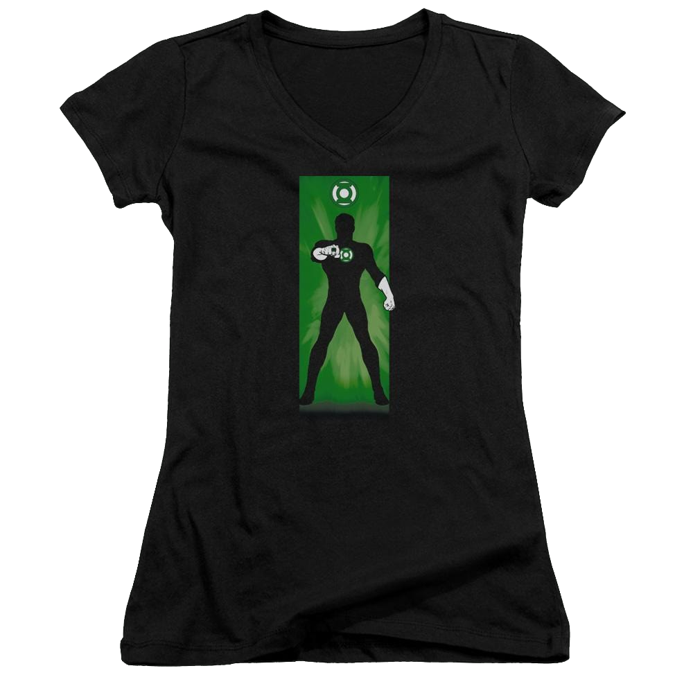 DC Comics Green Lantern Block - Juniors V-Neck T-Shirt Juniors V-Neck T-Shirt Green Lantern