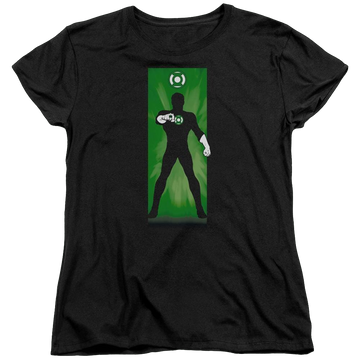 Black women's t-shirt with DC Comics Green Lantern Block graphic