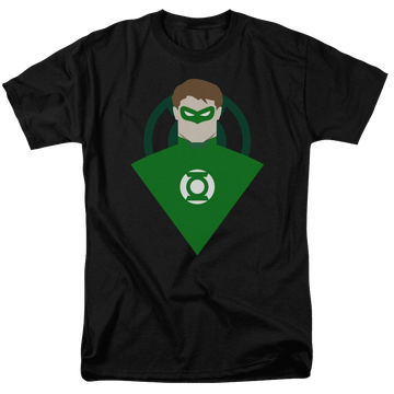 Black men's regular fit t-shirt with Green Lantern DC Comics Simple Gl graphic