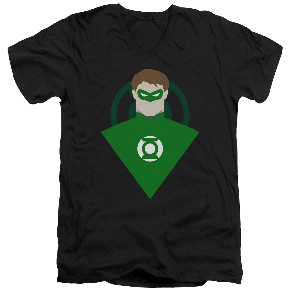 DC Comics Simple Gl - Men's V-Neck T-Shirt Men's V-Neck T-Shirt Green Lantern