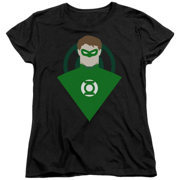 Black women's t-shirt with Green Lantern DC Comics Simple Gl graphic