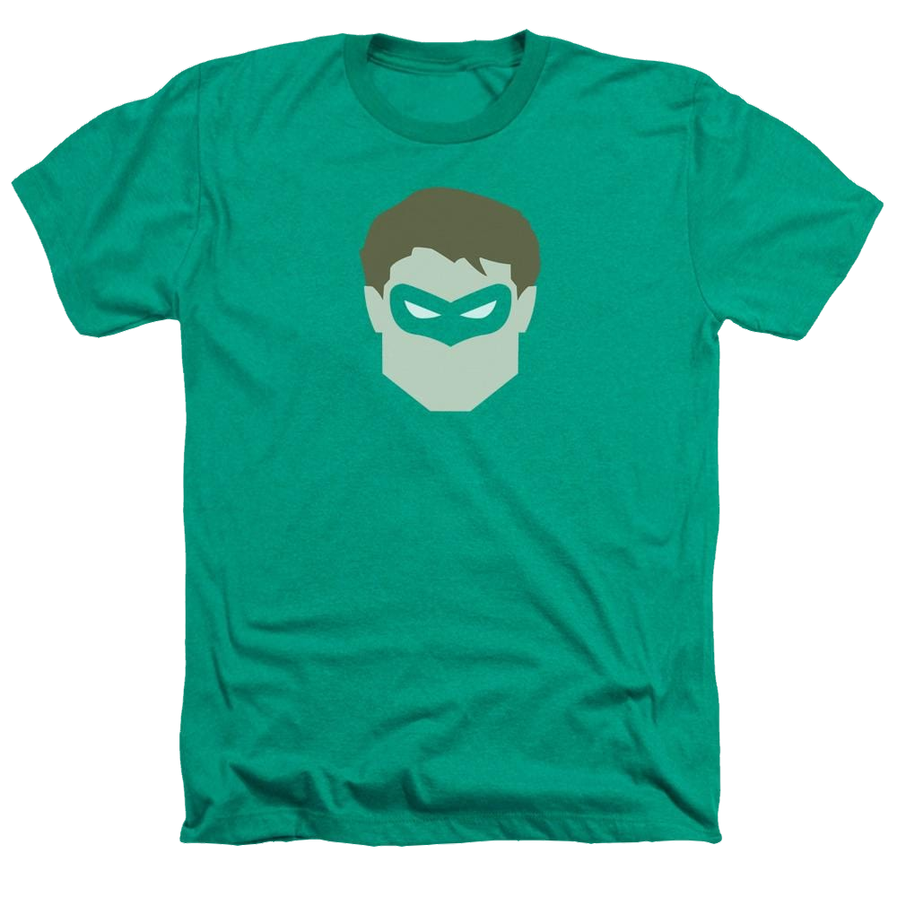 DC Comics Gl Head - Men's Heather T-Shirt Men's Heather T-Shirt Green Lantern