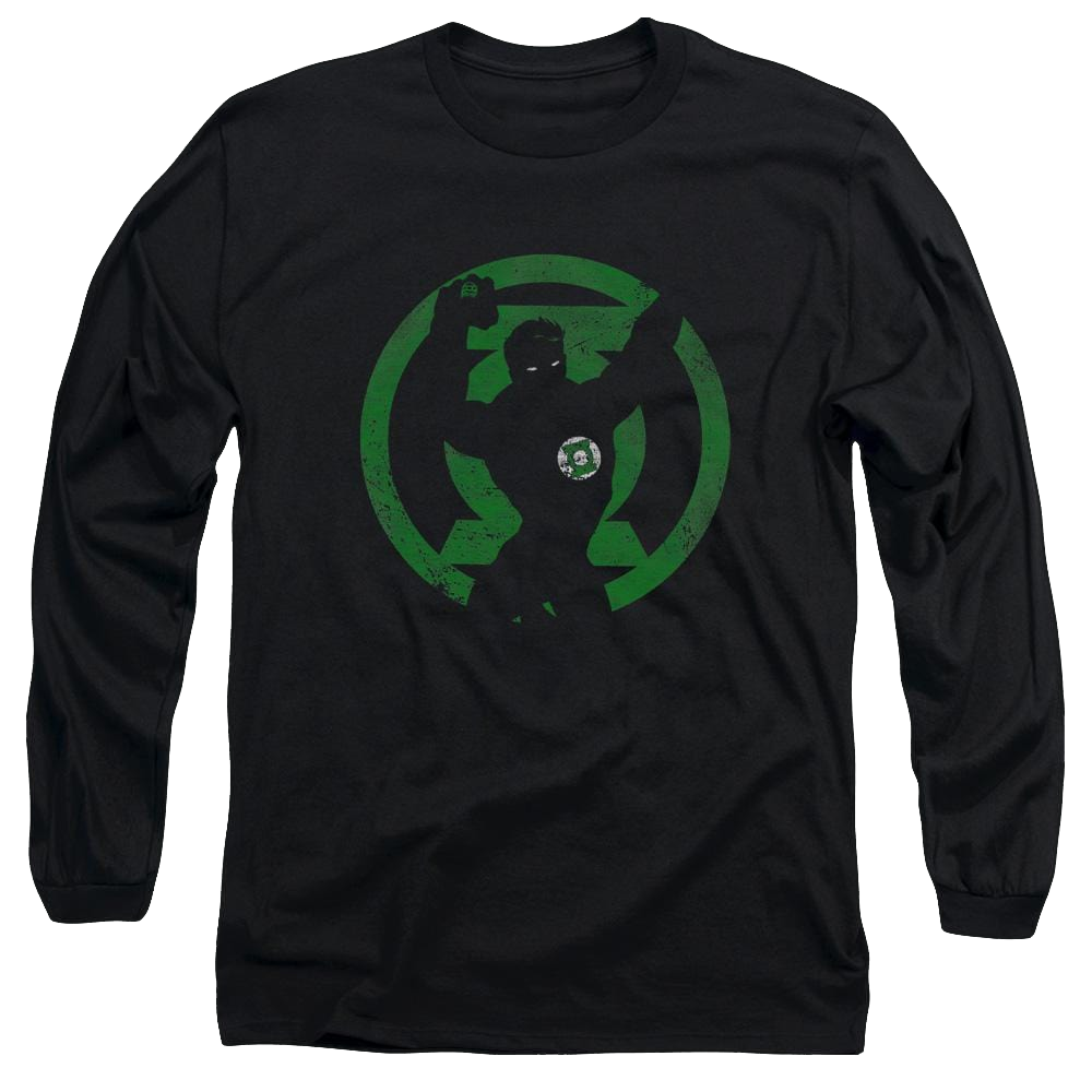 DC Comics Gl Symbol Knockout - Men's Long Sleeve T-Shirt Men's Long Sleeve T-Shirt Green Lantern
